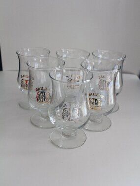 ☀️ 4/$20 Baileys  Shot Tulip Glasses Lot of 6  Celtic Knot Vintage